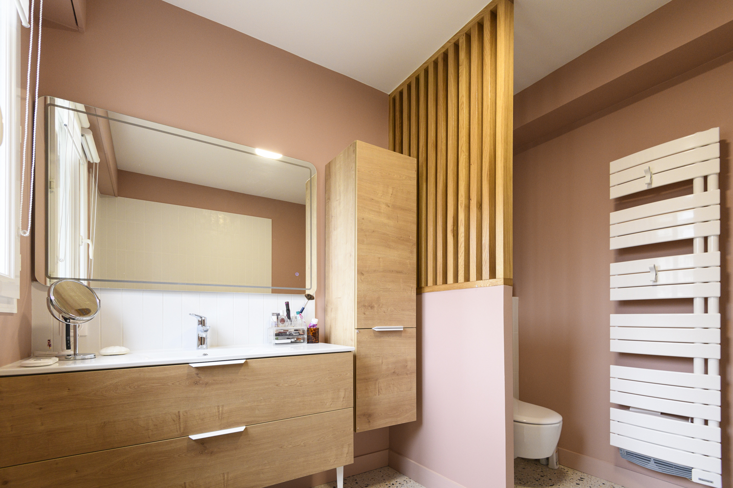 Création d’une salle de bain avec séparation d’espace